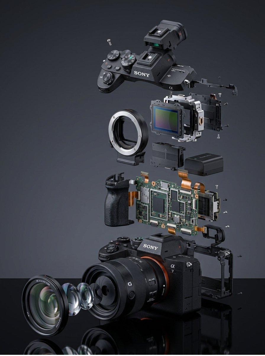 Décomposition d'un appareil photo — métaphore RGVISION